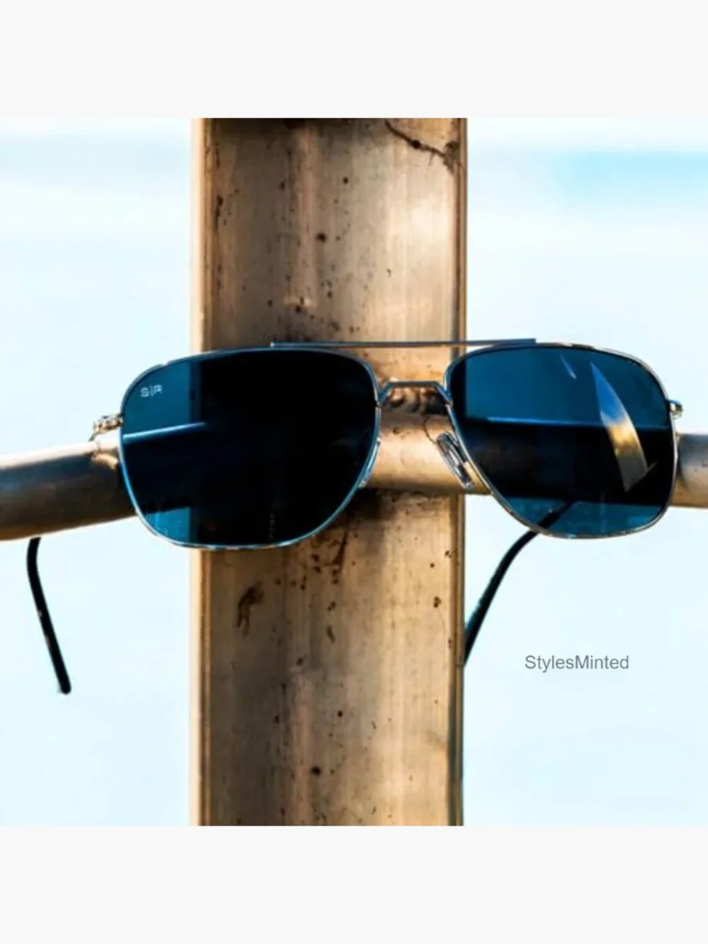 Stainless Steel Polarized Navigator Sunglasses with UV Protection